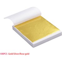 100pcs Art Craft Design Paper Sheets Practical Pure Shiny Gold Silver Rose gold Leaf for Gilding DIY Craft Party Decoration