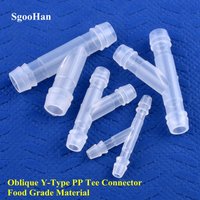 5~200Pcs 4~18mm Food Grade Plastic Oblique Y-Type Tee Connector Aquarium Tank Air Pump Gas Diverter Irrigation Pagoda Hose Joint