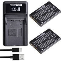 NP-60 NP60 Battery and LED Charger for Fujifilm NP-60 Kodak KLIC-5000 Samsung SLB-1137 Olympus LI-20B FinePix 50i 601 F401