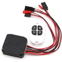 4-Channel Wireless Electric Winch Remote Controller Light Group Switch With Range 20m For RC 1:10 TRX-4 SCX10 D90 Parts 6-7.2V