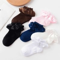 Children's Pure Color Socks Baby Princess Socks Cotton Toddler Girl New Silk Lace Socks Kids Infant Period Sock