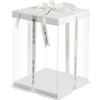 30cm Clear Rose Teddy Bear Packaging Box PVC Transparent Gift Cake Boxes for Wedding Anniversary Birthday Baby Shower Supplies