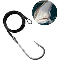Big game Fishing Hooks 400LB Trolling Casting Tuna Jig rig Nylon Coated Cable Steel Wire Leader Saltwater Shark Toothy Fishhooks