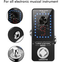 LEKATO Looper Gitarre Pedal Loop Record 40 Minuten Schleife Elektrische Gitarre Effekt Pedal True Bypass 9 Slot Welle Looping F/S Gitarre Teil