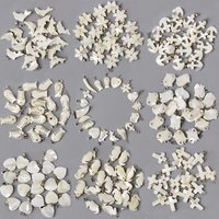 10Pcs Natural White Carved Shell Flower Heart Animal Anchor Pendant Charms Necklace Accessories Exquisite Jewelry For Jewelry