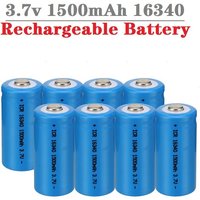 1500mAh 3.7V 16340 Rechargeable Batteries CR123A Battery LED Flashlight Travel Wall Charger For 16340 CR123A Li-ion Battery