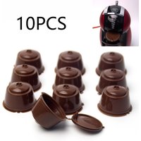 10PCS Refillable Capsules for Nescafe DOLCE GUSTO Coffee Capsules Reusable Filter with Spoon Brush Coffee Pods High Quality