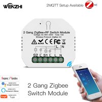 2Gang Light Switch Module Zigbee 3.0 RF 433 Mhz Timer Auto Wall Panels Wireless Remote Control Smart Life Tuya Alexa Google Home