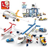 Avion Cargo de haute technologie, avion de sauvetage, aéroport, modèle d'avion Airbus, blocs de construction, figurines, jouets créatifs de ville Brinquedos