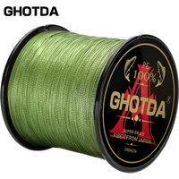 GHOTDA tresse ligne de pêche 300M 500M 1000M 4 brins Multifilament fil de pêche carpe pêche 10-120lb