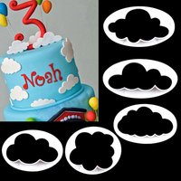 5Pcs/set Cloud Shape Cookie Cutter Plastic Fondant Cookie Cutter Biscuit Mold for Cake Decorating Tools Kitchen Accessories