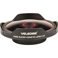37mm/43mm 0.3X HD Ultra Fisheye Lens Adapter Fisheye Wide Lens with Hood Only for Video Cameras Camcorders