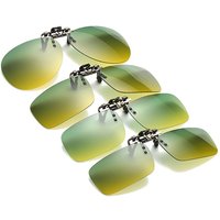 Day and Night Flip Up Clip On Sunglasses Polarized Driving Aviation Oversized S M L Size Yellow Green Lens Fishing UV400 Goggles