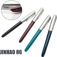 Jinhao 86 Resin Classic Fountain Pen Silver Cap Extra Fine Nib 0.38mm Ink Pen students gift office school business writing pens