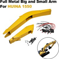 Upgrade Full Metal Big and Small Arm for HUINA 1550 1592 RC Crawler Car 2.4G 1:14 RC Excavator Metal Arm Part