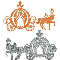 For Scrapbooking Carriage Pattern Metal Cutting Dies DIY Memory Card Photo Album Clipart Paper Art Work Decorating