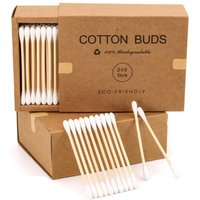 New style Double Head Bamboo Cotton Swabs Eco Friendly Wooden Cotton Buds Recyclable Biodegradable for Makeup Nose Ear Clean