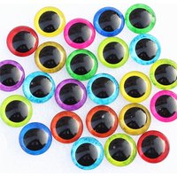 6mm 8mm 10mm 12mm 20mm Random Mixed Toys Dolls Eyes Pattern Round Glass Cabochon Flatback Photo DIY Making Accessory Paired
