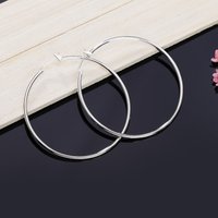 925 Sterling Silver 5MM Circle Round Simple Hoop Earrings For Women Wedding Luxury Jewelry Money 925