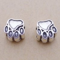 10 pcs/lot Animal Dog Paw Prints Bear Paw Charms Beads Fit Bracelets & Bangle Diy Large Beads for Jewelry Making