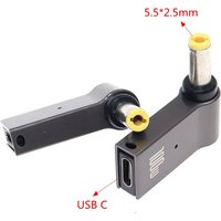 100W USB Type C Female to 5.5x2.5mm Plug Converter Laptop Power Adapter Connector USB C Fast Charging Cable for Laptop Charger