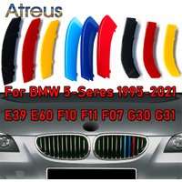 3pcs ABS M/Germany Color Car Racing Grille Strip Trim Clip For BMW 5 Series E60 G30 F10 E39 F07 F11 G31 2021 2020 Accessories