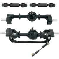 Front And Rear Portal Axle Assembly With Drive Shaft for WPL C14 C24 C24-1 C34 C44 B14 B24 1/16 RC Car Upgrade Parts