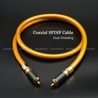 75Ohms Digital Coaxial Cable Thick Conductor Dual Shielding SPDIF Wire For TV HiFi Audio DAC CD Player
