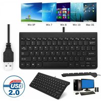 Protable Ultra-thin Mini Wired Keyboard USB Waterproof Home Office mouse Keyboard combo set For PC Desktop Laptop Computer