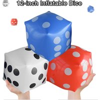 30cm/12 Inch Oversized Inflatable Cube Big Dice For Stage Prop Game Pool Poker Party Decorations Beach Toy Games Entertainment