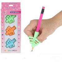3pcs Children Writing Pencil Pan Holder Kids Learning Practise Silicone Pen Aid Grip Posture Correction Device for Students