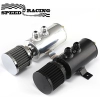 750ml Aluminum AN10 Oil Catch Can Exhaust Reservoir Tank with Breather Filter Baffled Kit Fuel Tank OCC-1011