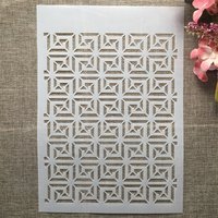 A4 29cm Maze Geometry Texture DIY Layering Stencils Wall Painting Scrapbook Coloring Embossing Album Decorative Template