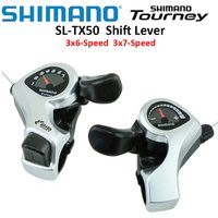 AliExpress Shimano Tourney SIS SL TX50 Bicycle Shift Lever 3*6s 3*7s 3v Left 6v Right 7v 18 21 Speed pair SL TX50 shifters gear cable