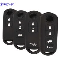 jingyuqin Remote Key Silicone Cover Case For MAZDA 2 3 5 6 CX-3 CX-5 CX-7 CX-9 Speed Miata MX5 Shell Jacket Protector 2 3 4 B