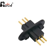 1 Pair Rcexl Dans 3 Pin Connector Plugs with Bracket for RC Toy Model Wire Cable ESC Battery Accessory