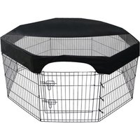 Octagon Pet Playpen Cover Portable Cage Cover Enclosure Dog Puppy Rabbit Outdoor Shade Mesh Fabric Sunscreen Dog Supplies