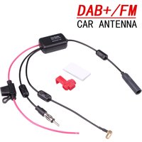 DAB+FM Car Stereo Antenna Aerial Splitter Cable Adapter 12V Radio Signal Amplifier Antenna Signal Booster FM/AM Car Accessories