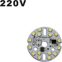 5pcs/lot AC220V SMD2835 LED Chips 3W 5W 7W 9W 12W LED Lighting Beads Free Driver Light Boards Aluminum Lamp plates for LED Bulb