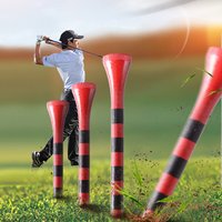 100pcs/pack Professional Bamboo Golf Tees 5x Strong Than Wooden Tee Red White Practice Game Ball Tee for Irons Drivers Hybrids