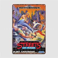 Genesis Streets Of Rage Poster Metal Plaque Mural Painting Club Party Bar Cave Design Tin Sign Poster