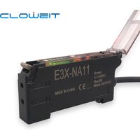 Cloweit Fiber Optic Photoelectric Amplifer Sensor Din Rail Mount for Diffuse Through Beam M3 M4 Fiber Optics E3X-NA11 E3X-NA41