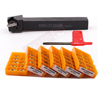1PC SER1212H16 SEL1212H16 Drehmaschine Drehen Werkzeug Halter + 10PCS 16ER AG60 AG55 A60 A55 Hartmetall Einsätze CNC Gewinde drehen Werkzeug Sets