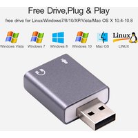 External USB Ultra-portable HIFI Magic Voice 7.1CH Microphone-in Audio-out port Free Drive Plug Sound Laptop Computer Sound Card