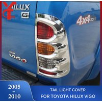 ABS Chrome Tail Lights Cover Strips Trim For Toyota Hilux Vigo SR5 MK6 2005 2006 2007 2008 2009 2010 accessories YCSUNZ