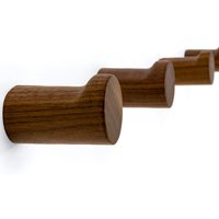 2Pcs Beech Wood Black Walnut Hook Modern Minimalist Coat Hook Closet Hanger Towel Hook Home Decoration Wall Mounted Hook