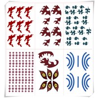 Brdwn Demon Slayer Kimetsu no Yaiba Kamado Tanjirou Tokitou Muichirou Kokushibou Akaza Rui Cosplay Tattoo Stickers