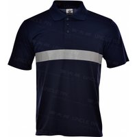Navy Blue Work Shirt Men Safety Polo shirt hi vis Workwear With Reflective Stripes