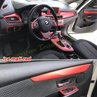 For BMW 2 Series F22 F45 F46 2014-2019 Interior Central Panel Door Handle Carbon Fiber Stickers Decals Car Styling Accessorie