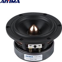 AIYIMA 1Pcs 4 Inch Midrange Bass Speaker 4 8 Ohm 50W Home Theater Woofer Loudspeaker Aluminum Bullet Hifi Mid-woofer Speaker